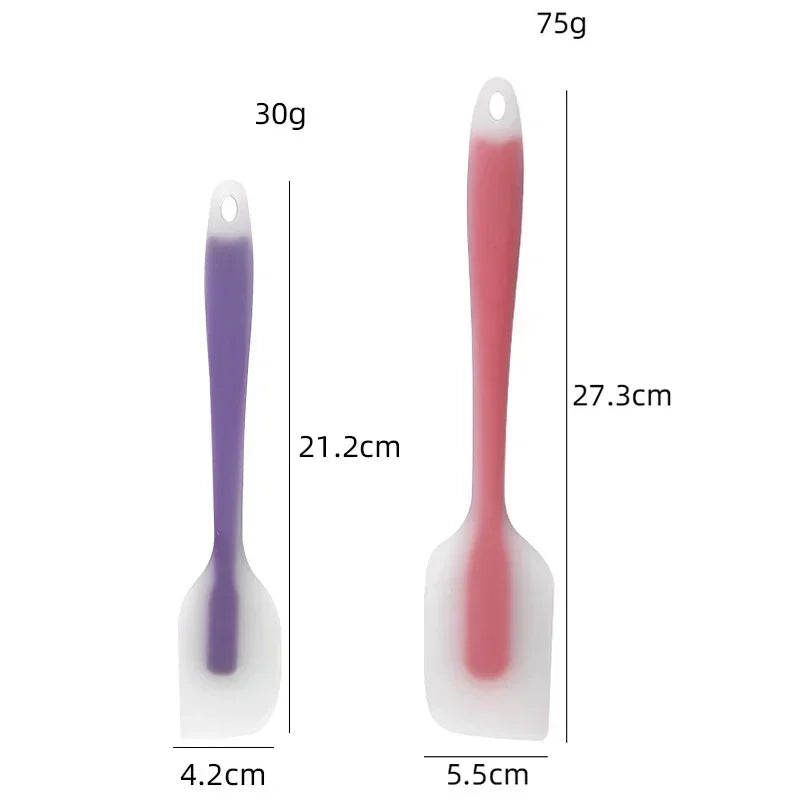 Silicone Spatula Cream Butter Cooking Baking Spatula Heat Resistant Utensils Scrape Decorator Translucent Kitchen Baking Tools