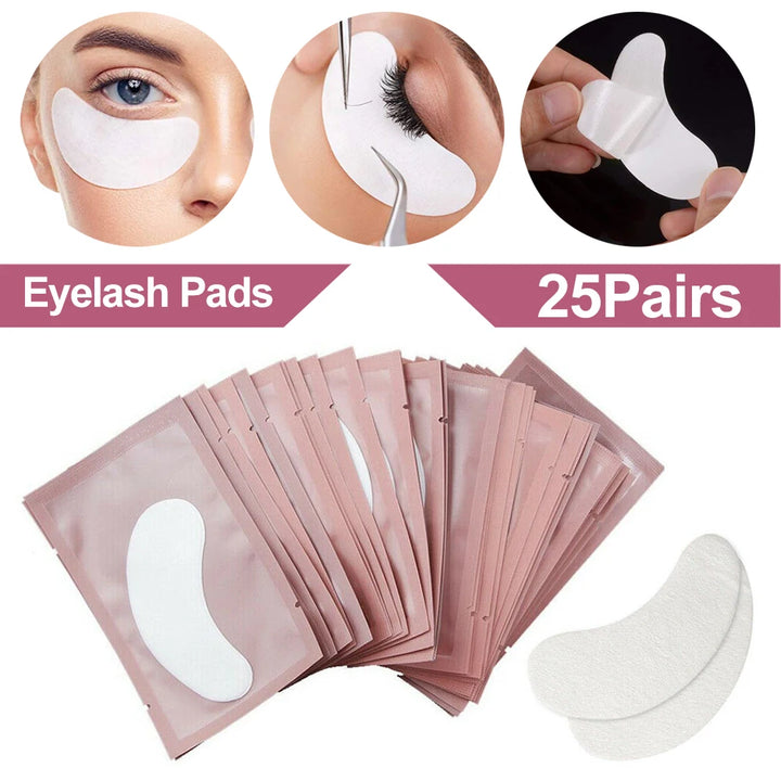 25 Pair Eyelash Extensions Pads Under Eye Lash Gel Lint Free Eye Patches Pad