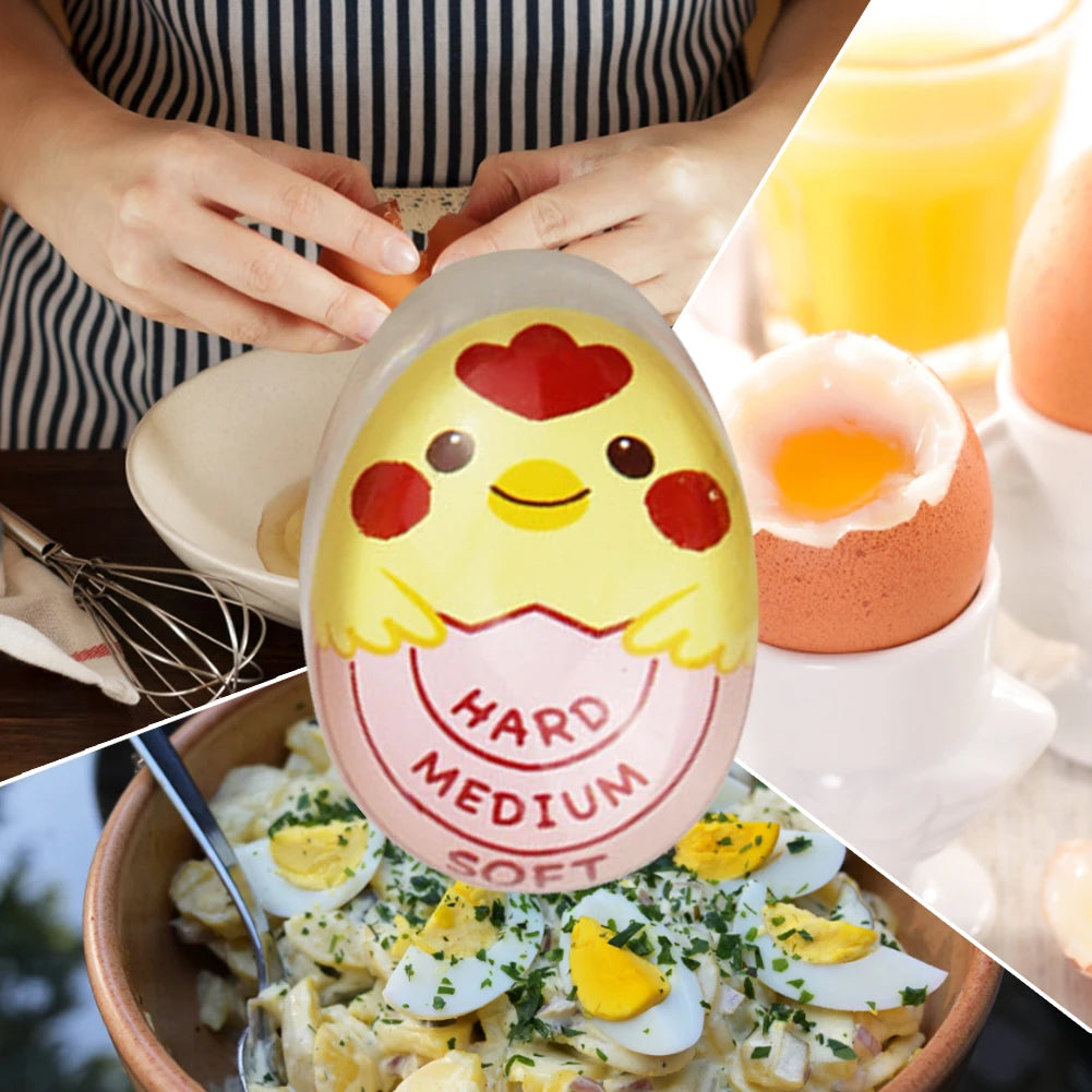Color Changing Plastic Boiled Egg Alarm Cute Boiled Egg Timer Boiled Egg Alarm Timer Egg Cooking Tools for Kitchen