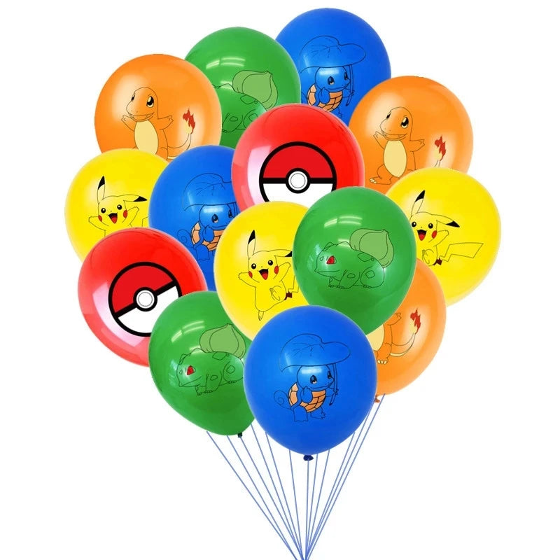 New Pokemon Birthday Party Decorations Kits Pikachu Theme Paper Plates Napkins Cups Balloons Baby Shower for Kids Event Supplies