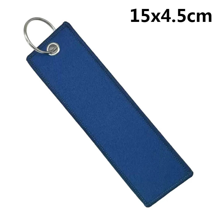 Custom Logo Polyester Keychain Print Name Car Motorcycle Embroider Webbing Key Chain Personalized Ribbon Keyring Men and Women