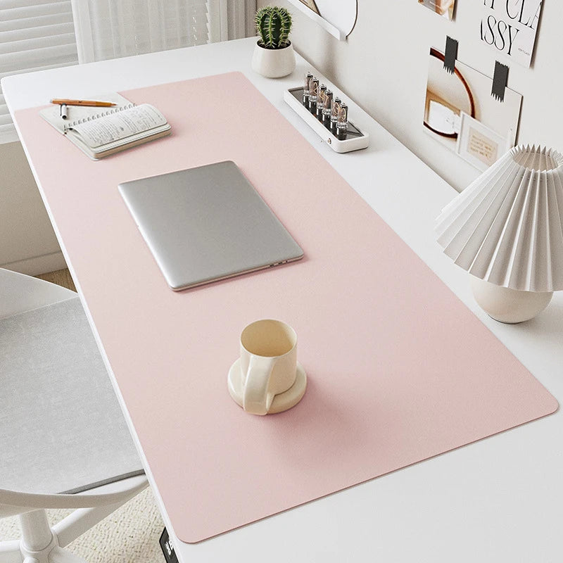 PU Leather Mouse Pads Desk Mat for Office Solid Color Gaming Waterproof Non-slip Computer Pad Keyboard Pads