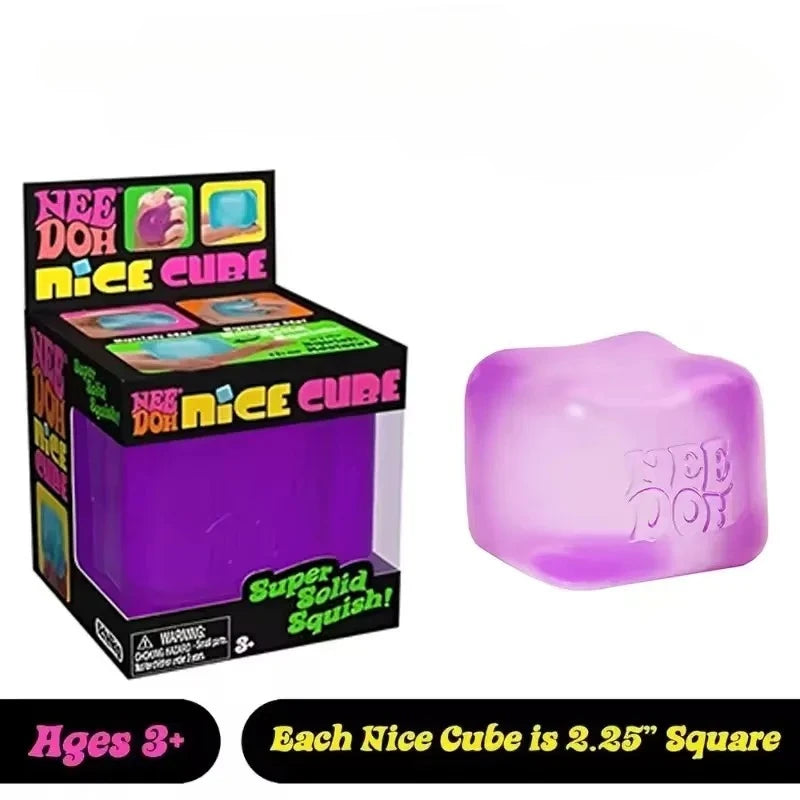 Hot Schylling NeeDoh Nice Cube, Sensory Anti-Stress Block, Soft Squishy Stress Relief Fidget Toy, Ideal Souvenir Gift for Kids