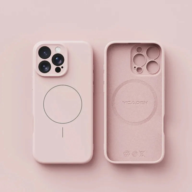 Magnetic Luxury Wireless Charge For Magsafe Phone Cases for iPhone 16 Plus 15 14 13 17 18 Pro Max Original Liquid Silicone Cover