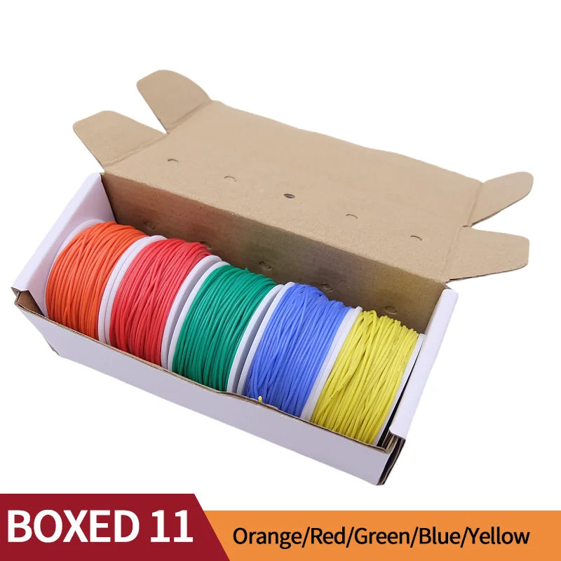 Super Soft Copper Wire Box (5 Colors Mix Kit) Heat Resistant Flexible Silicone 30/28/26/24/22/20AWG Electric Tinned Copper Cable