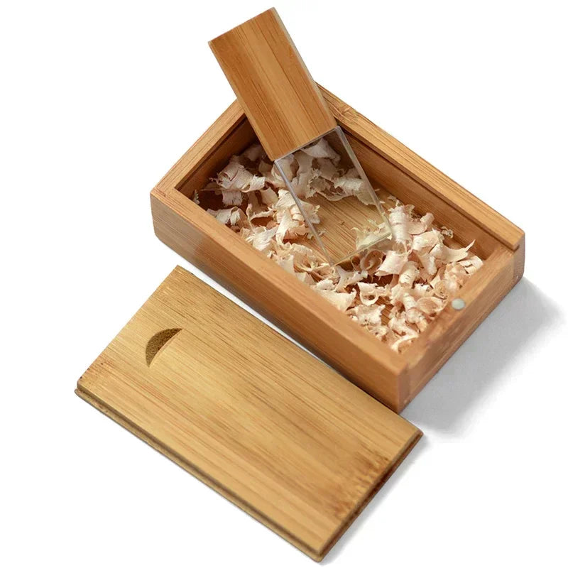 JASTER Crystal Wooden usb flash drive pen drive U disk memory stick pendrive 4GB 8GB 16GB 32GB 64GB wedding gift thumb drive