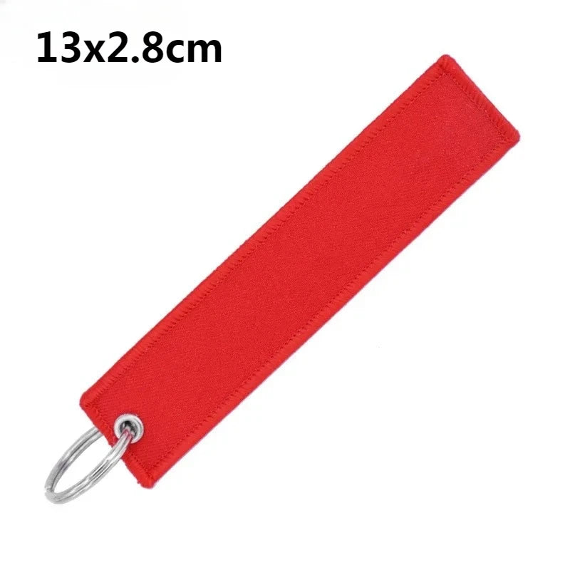 Custom Logo Polyester Keychain Print Name Car Motorcycle Embroider Webbing Key Chain Personalized Ribbon Keyring Men and Women
