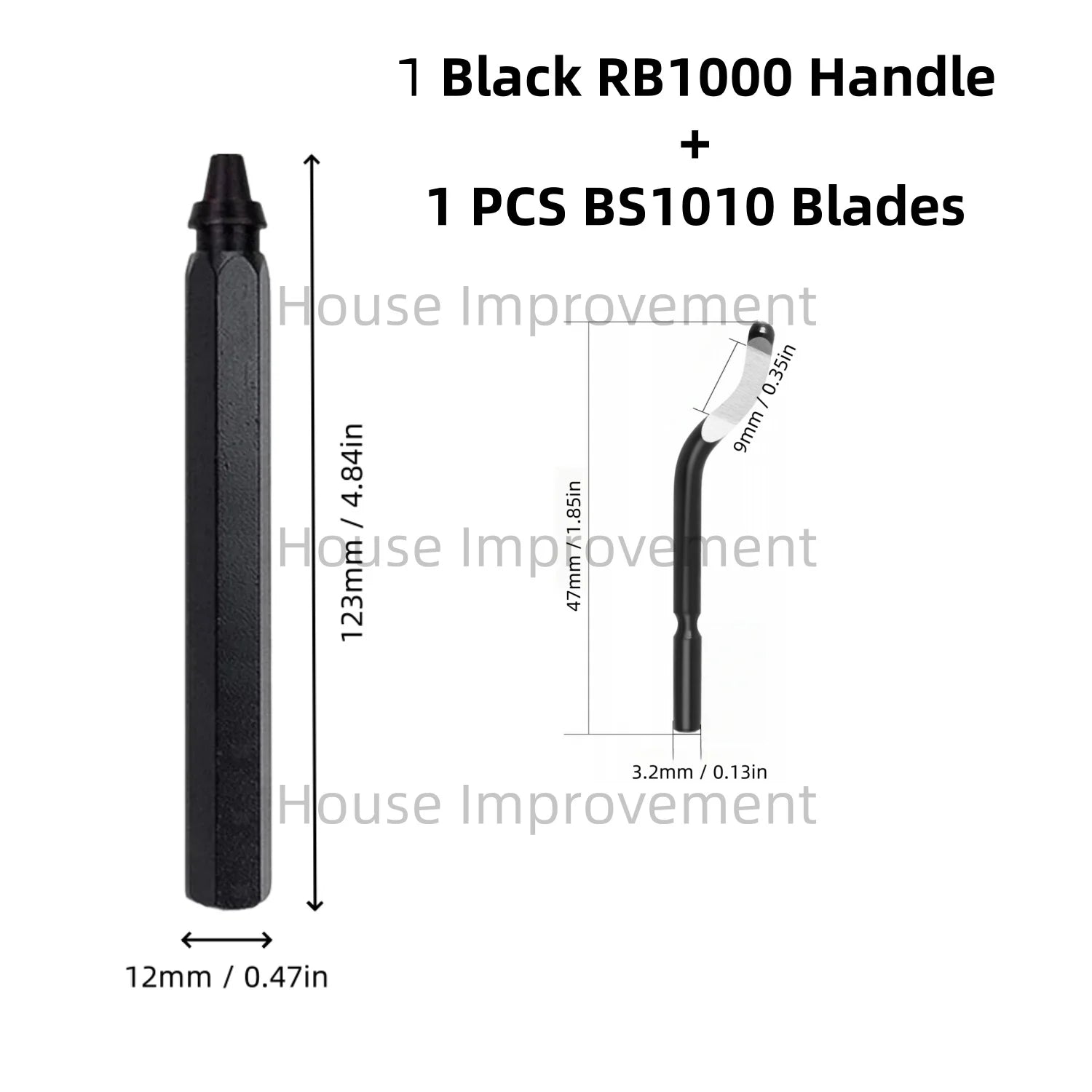 Deburring Tool Set with 11pcs High Speed Steel Swivel Blades Burr Removal Tool for Metal Resin PVC Pipes Copper Plastic Aluminum