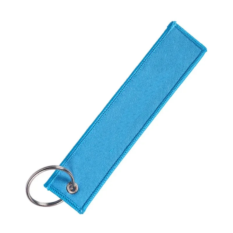 Custom Logo Polyester Keychain Print Name Car Motorcycle Embroider Webbing Key Chain Personalized Ribbon Keyring Men and Women