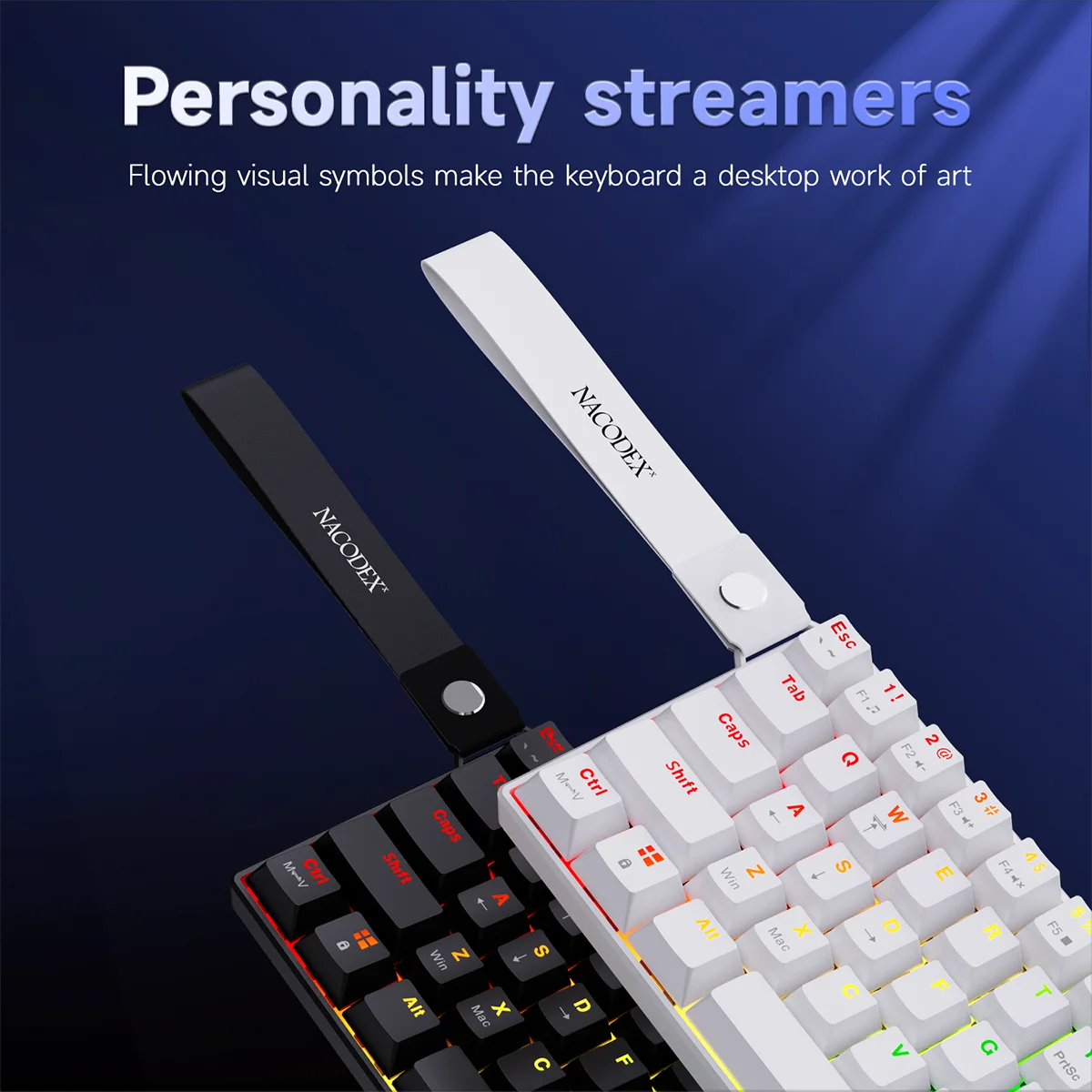 AJAZZ NK61 60% Layout Wired Mechanical Gaming Keyboard (Red Switches / 61 Keys) – Supports Plug-and-Play and DIY suitable for both gaming and office use