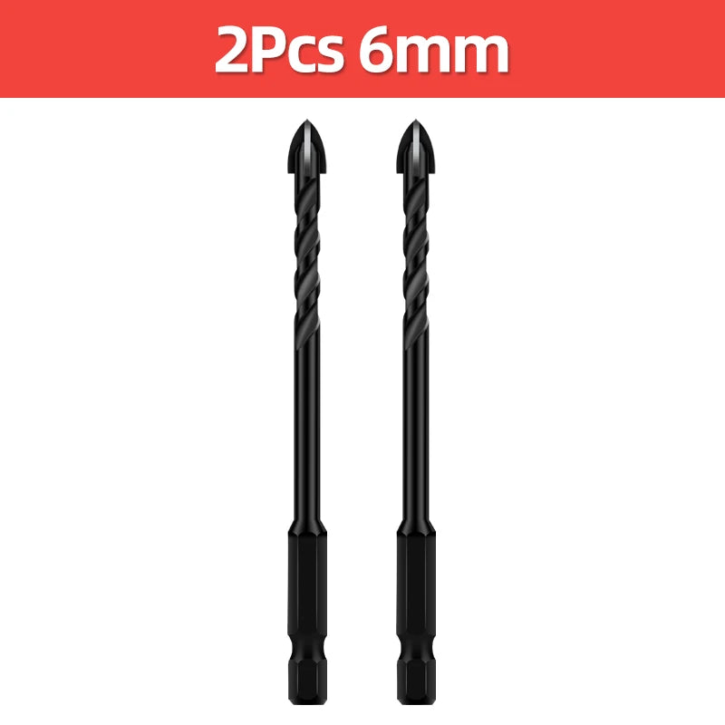 TOOLEYE Cross Hex Drill Bit Set For Concrete Porcelain Tile Glass Metal Multifunction Drill Bits Kit Power Tools Drilling Drills