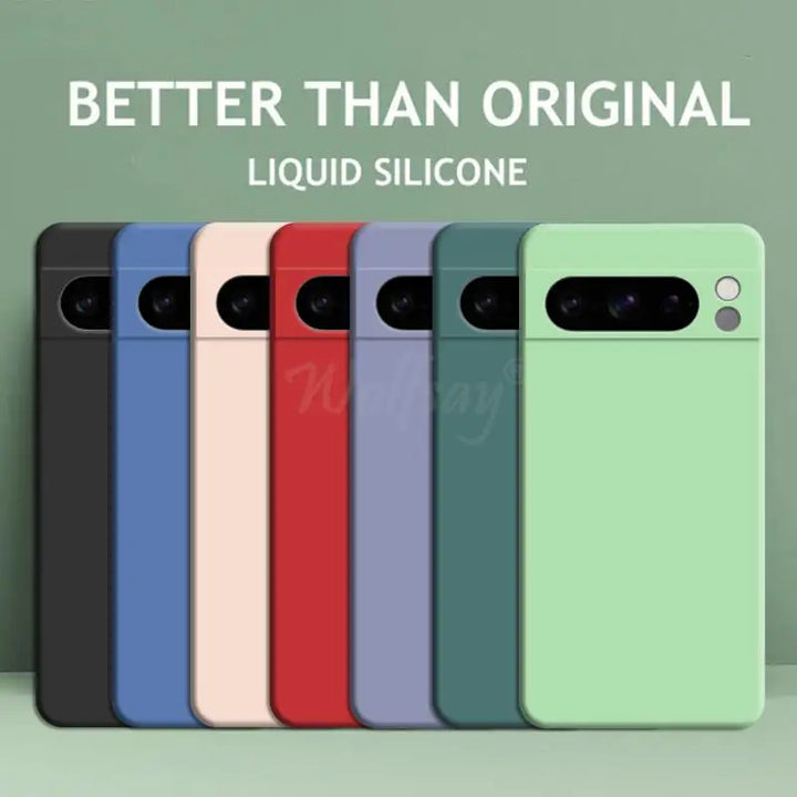 For Google Pixel 8 Pro Case Pixel 11 Pro Cover Liquid Silicone Rubber Protector TPU Case Pixel 11 10 9 8 Pro XL 8A 7A 7 6A 6 Pro