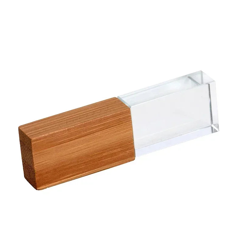 JASTER Crystal Wooden usb flash drive pen drive U disk memory stick pendrive 4GB 8GB 16GB 32GB 64GB wedding gift thumb drive