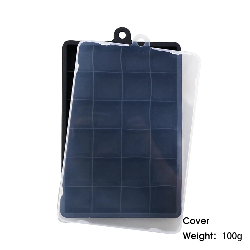 With Lid / No Lid 24-Hole Silicone Ice Tray Square Box Auxiliary Food Puree Cheese Jelly Mold Bar Kitchen Tool Cocktail Cube