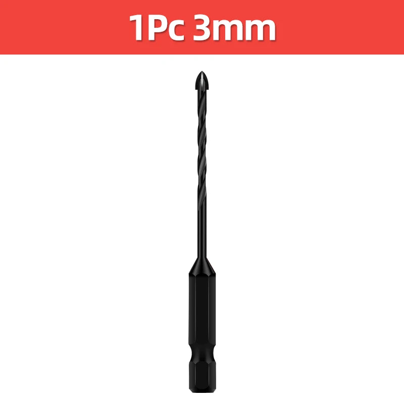 TOOLEYE Cross Hex Drill Bit Set For Concrete Porcelain Tile Glass Metal Multifunction Drill Bits Kit Power Tools Drilling Drills