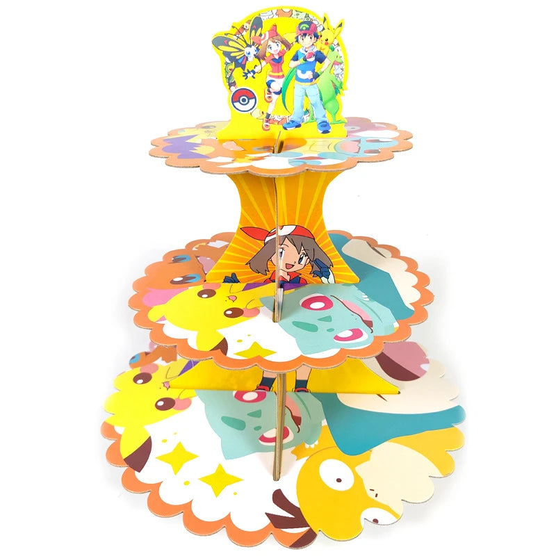 New Pokemon Birthday Party Decorations Kits Pikachu Theme Paper Plates Napkins Cups Balloons Baby Shower for Kids Event Supplies