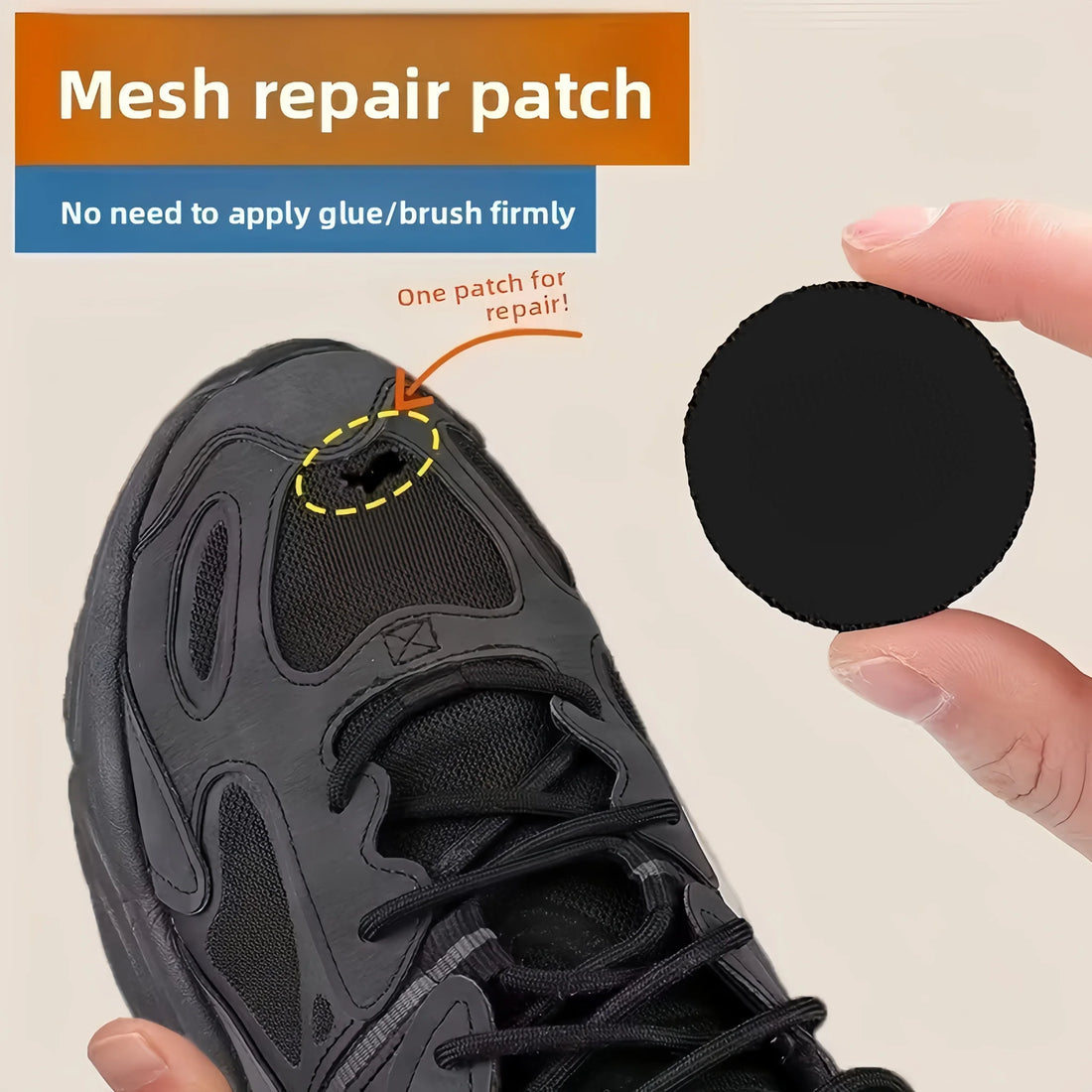 6 Pcs Self-Adhesive Shoe Patches, Strong Waterproof Repair for Holes, Fabric, Mesh, Invisible Shoe Fix, Seamless Shoe Repair