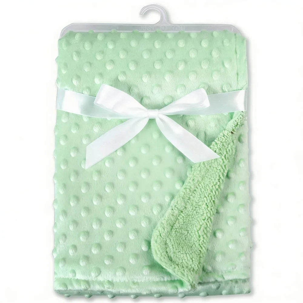 Baby Blanket & Swaddling Newborn Thermal Soft Fleece Blanket Winter Solid Bedding Set Cotton Quilt Infant Bedding Swaddle Wrap