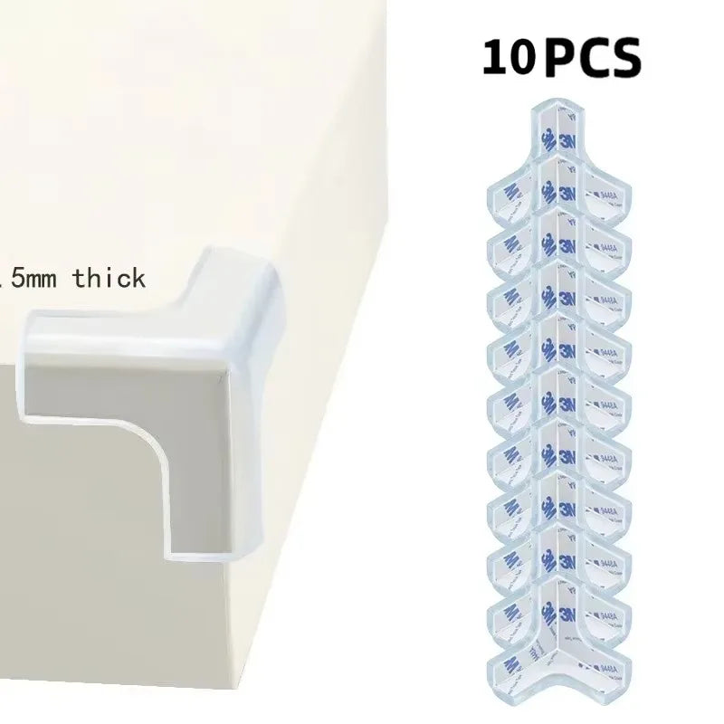 Transparent PVC Baby Protection Strip with Double-Sided Tape Anti-Bumb Kid Safety Table Edge Furniture Guard Corner L Protectors