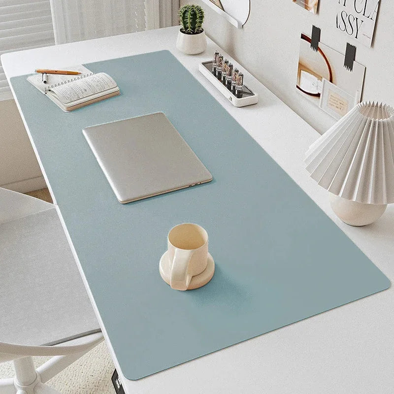 PU Leather Mouse Pads Desk Mat for Office Solid Color Gaming Waterproof Non-slip Computer Pad Keyboard Pads