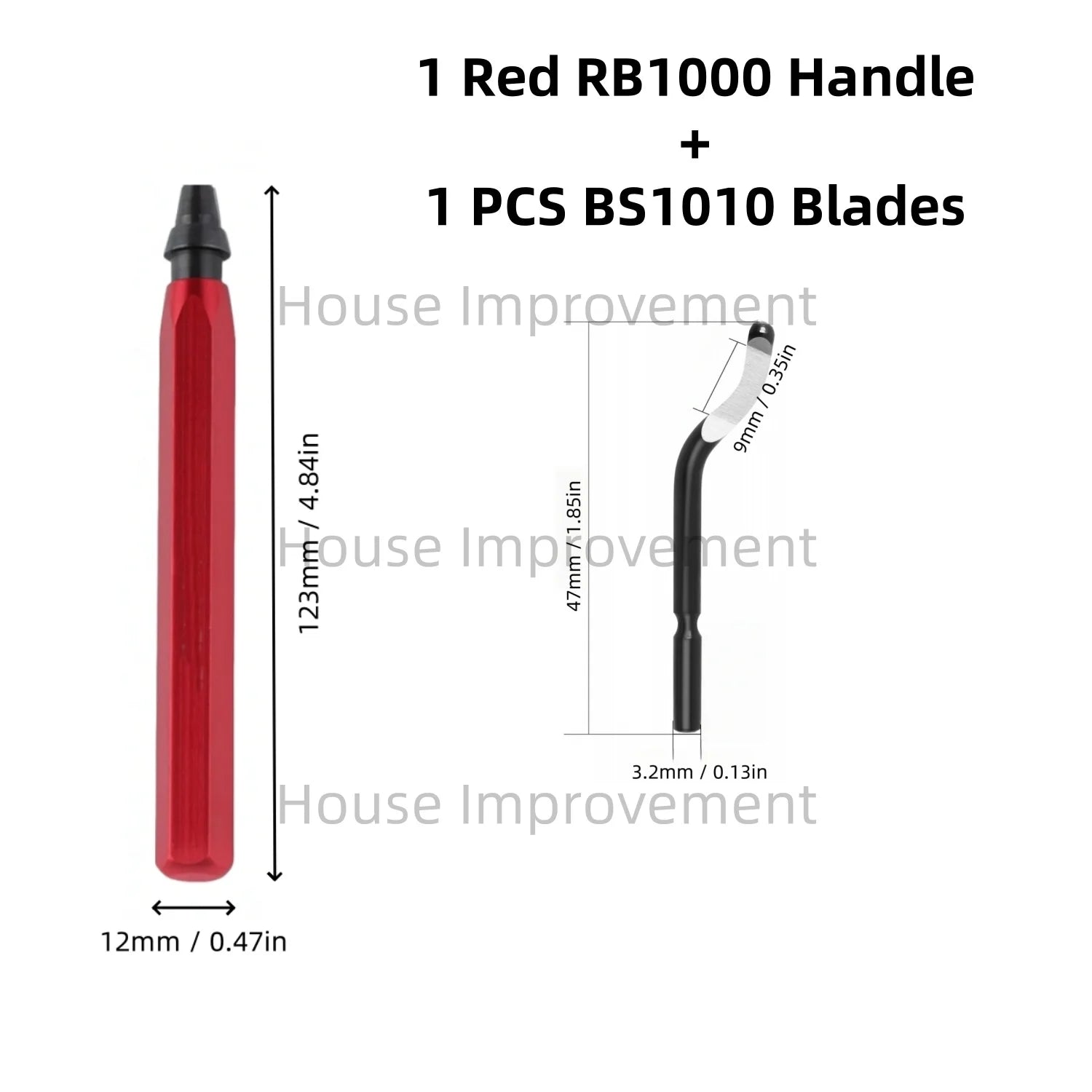 Deburring Tool Set with 11pcs High Speed Steel Swivel Blades Burr Removal Tool for Metal Resin PVC Pipes Copper Plastic Aluminum