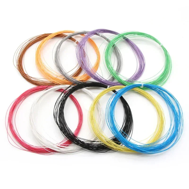 5/10/50M UL1423 PTFE Silver Plated Copper Wire 38/36/34/30/28/26/24AWG High Temperature Electronic Single Core Micro Fine Cable