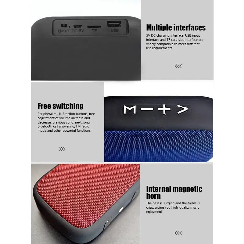 Portable Wireless Soundbar 500mAh Battery Bluetooth 5.0 Outdoor Indoor Sport HIFI Customized High-Quality Speakers Soundbar