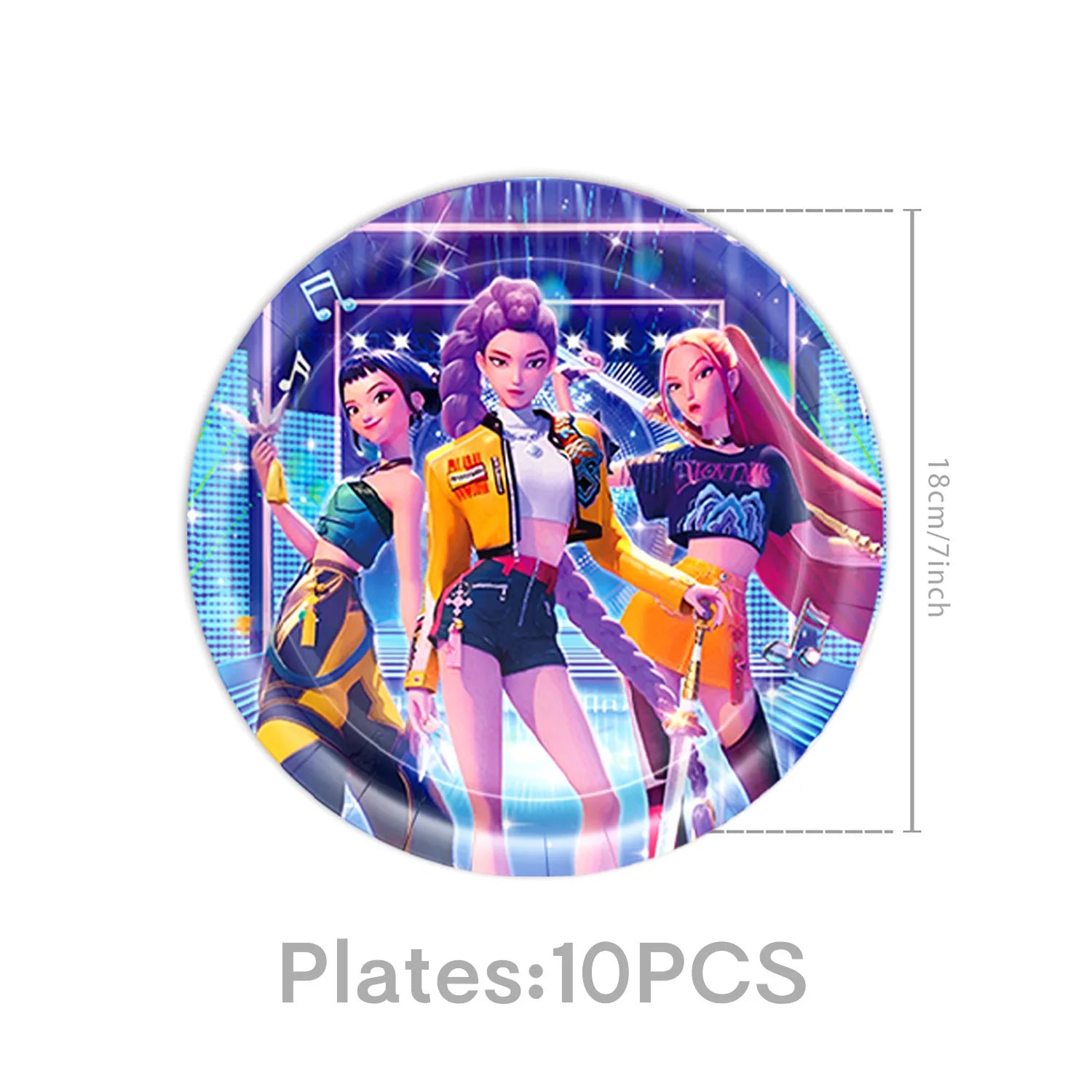 K Pop Birthday Party Decoration Tableware Set - Napkin Tablecloth Banner Paper Plates Slap Bracelets Stamps Baby Shower Supplies
