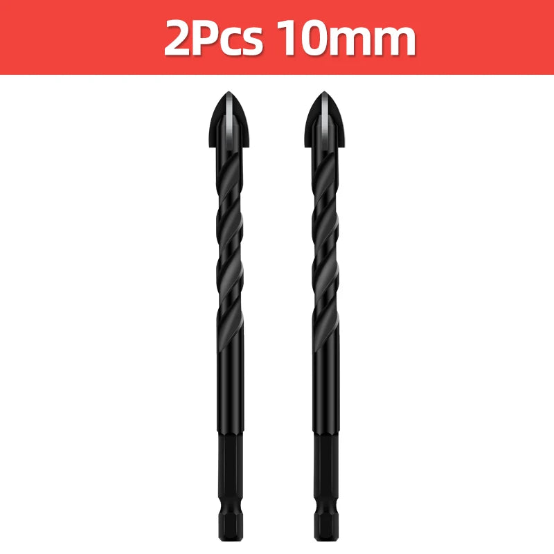 TOOLEYE Cross Hex Drill Bit Set For Concrete Porcelain Tile Glass Metal Multifunction Drill Bits Kit Power Tools Drilling Drills