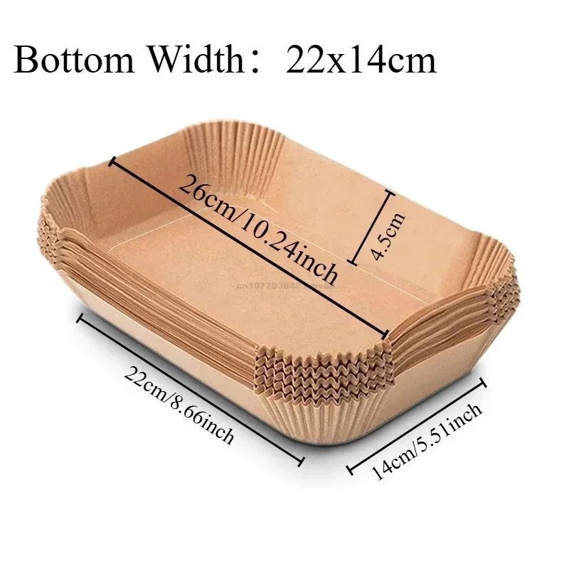 Cooking Paper Air Fryer Disposable Paper Square Round Baking Barbecue Plate NonStick Mat Kitchen Oven Oil Absorbing Paper Tool