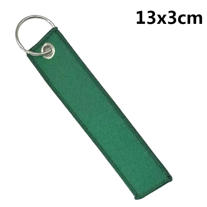 Custom Logo Polyester Keychain Print Name Car Motorcycle Embroider Webbing Key Chain Personalized Ribbon Keyring Men and Women