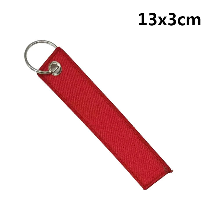 Custom Logo Polyester Keychain Print Name Car Motorcycle Embroider Webbing Key Chain Personalized Ribbon Keyring Men and Women