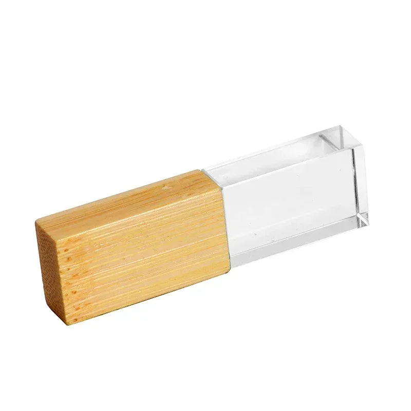 JASTER Crystal Wooden usb flash drive pen drive U disk memory stick pendrive 4GB 8GB 16GB 32GB 64GB wedding gift thumb drive