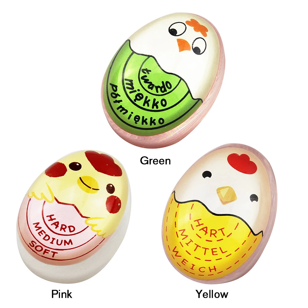 Color Changing Plastic Boiled Egg Alarm Cute Boiled Egg Timer Boiled Egg Alarm Timer Egg Cooking Tools for Kitchen