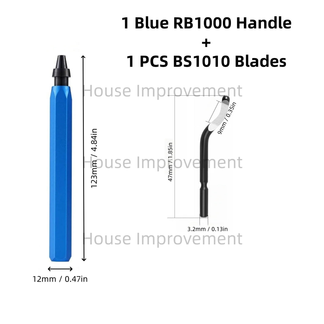Deburring Tool Set with 11pcs High Speed Steel Swivel Blades Burr Removal Tool for Metal Resin PVC Pipes Copper Plastic Aluminum