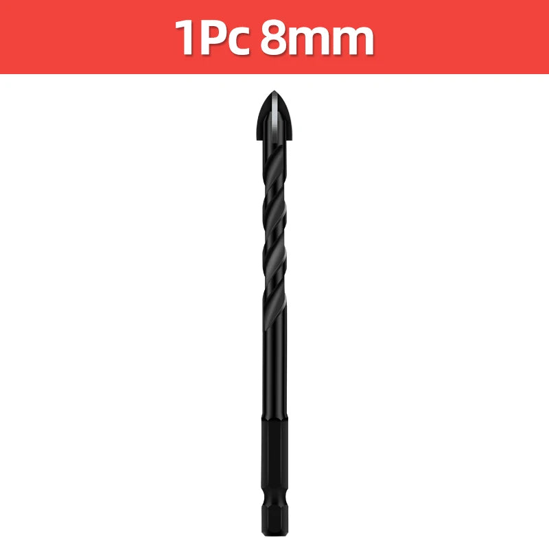 TOOLEYE Cross Hex Drill Bit Set For Concrete Porcelain Tile Glass Metal Multifunction Drill Bits Kit Power Tools Drilling Drills