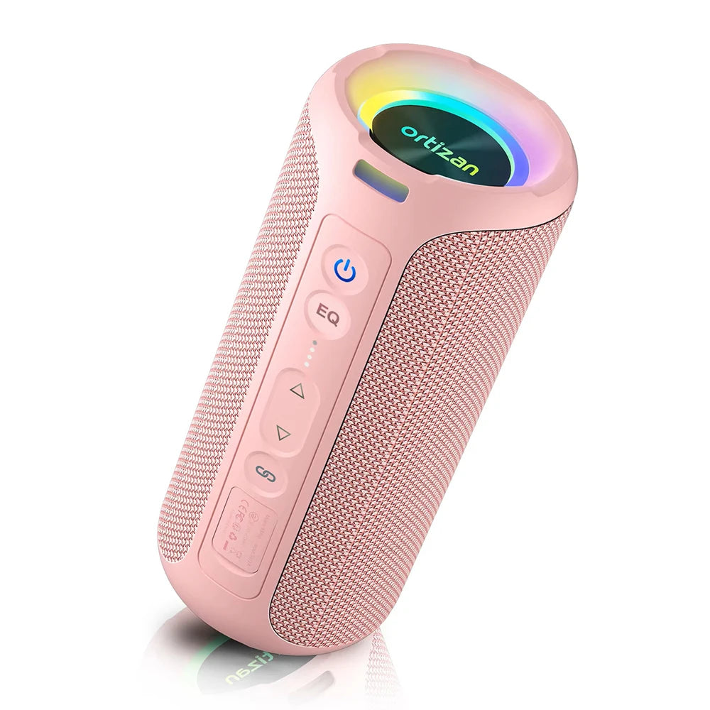 Ortizan Bluetooth Speakers 40W Enhanced Bass Portable Outdoor Wireless Speaker 30Hrs IP7 Waterproof Shower Speaker Bluetooth 5.3