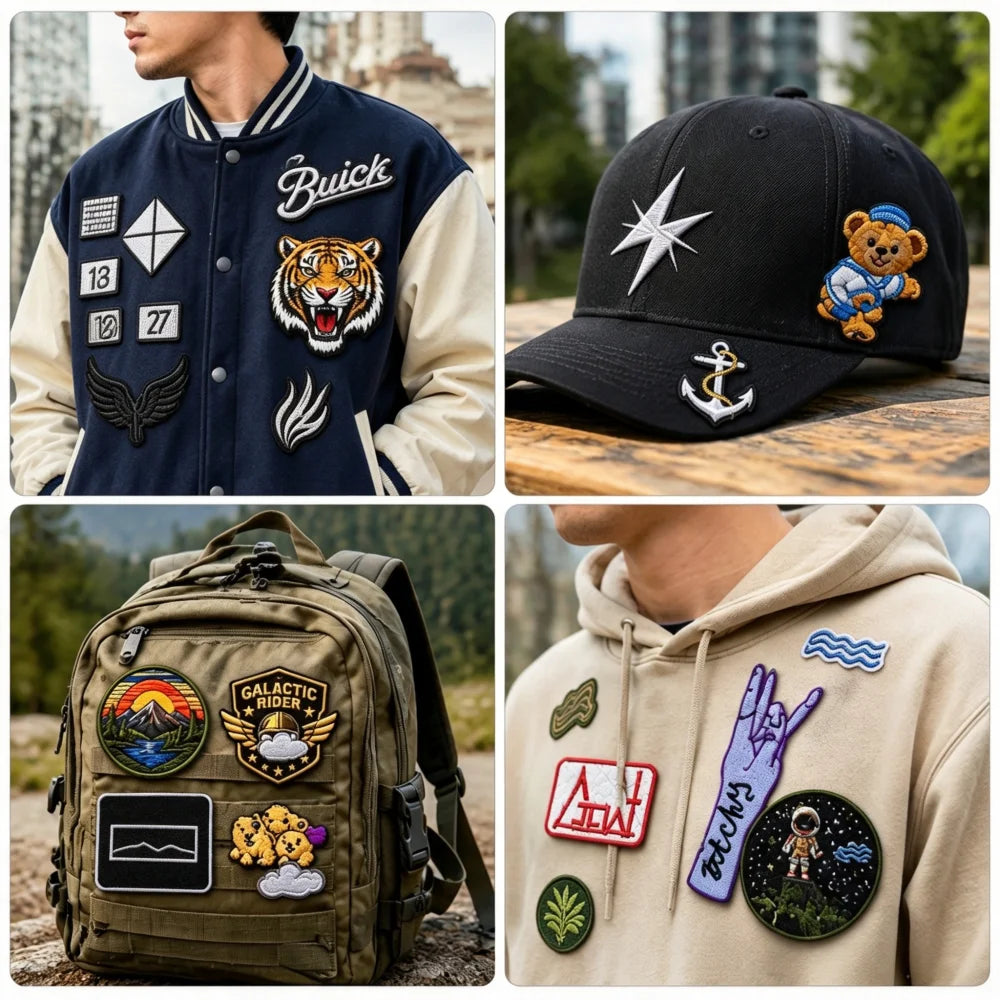 Custom Embroidery Patches for Clothing Min Order 10 Pcs Logo Customized Iron on Sew on Embroidered Patch for School Brand Caps
