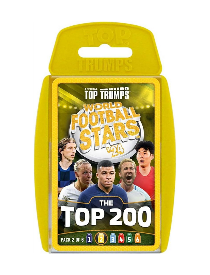 Top Trumps World Football Stars Top 200 Card Game Pack 2, Play with Kylian Mbappe, Beth Mead, Luka Modric and Pernille Harder, educational gift for ages 6 plus